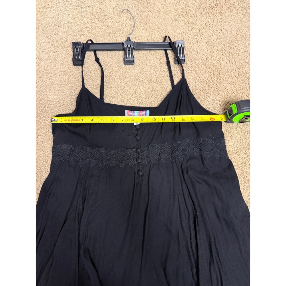 Urban Outfitters Cami Dress Lace Trim Sleeveless Casual Black Size M - Picture 4 of 5